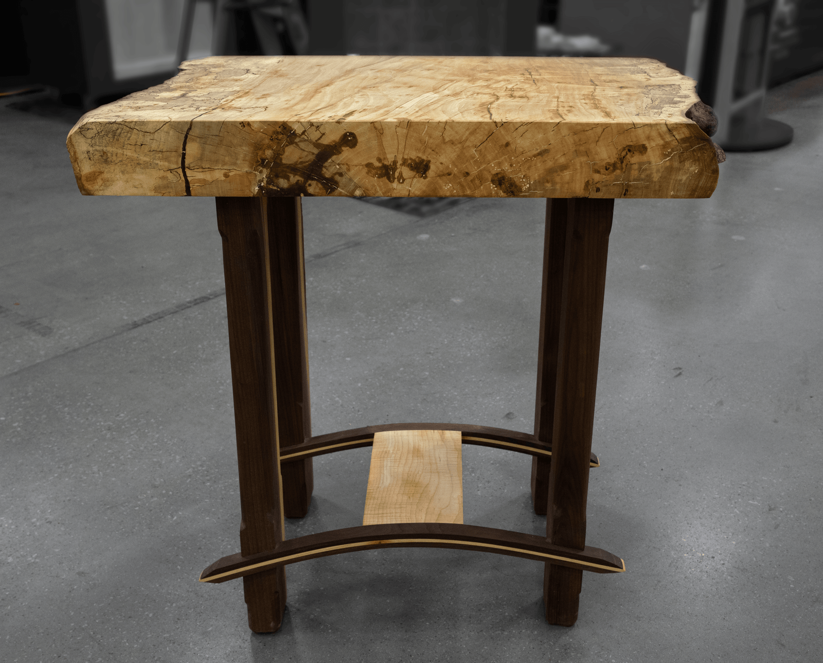 Custom live edge butcher block table